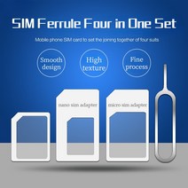 4 인 1 나노 SIM 카드를 마이크로 표준 어댑터 변환기로 변환 삼성 샤오미 4G LTE USB 무선 라우터용 아이폰 세트