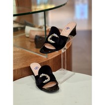 [고세] GKS3S088 벨크로장식포인트 뮬 슬리퍼(BK) GKS3S088H