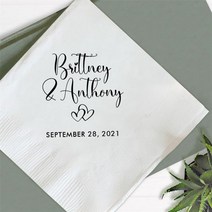 맞춤 디자인 파티 냅킨 생일 웨딩 테이블 장식 종이 텍스트 색상 100pcs, Silver Printing, Dark Blue Paper