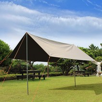 하베누 베이지 감성 미니 블랙코팅 차박 캠핑 타프 그늘막, 블랙코팅300x400베이지