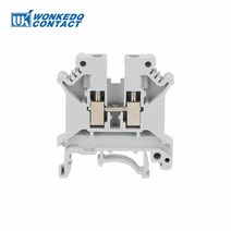 터미널 블록 블럭 UK5N UK5 멀티 컬러 스크류 피드 스루 범용 플러그 커넥터 영국 5N 와이어 전기 딘 레일 터미널 블록 100 개, 02 Grey