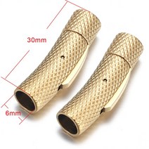 주얼리DIY세트 주얼리메이커 고급케이스 스테인레스 스틸 총검 걸쇠 2mm 3mm 4mm 5mm 6mm 8mm 구멍 푸시록 레이스 버클 가죽 코드 팔찌 보석 만들기 2 피스