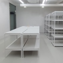 중량 작업대 무볼트조립 철제, 화이트 1200x400x750_2단