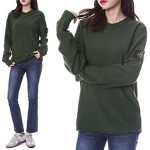 스톤 아일랜드 [명품]스톤아일랜드 와펜패치 울 스트레치 여성 라운드 니..