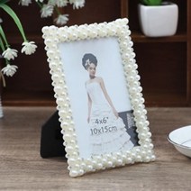 진주큐빅 탁상형액자 4x6 사진받침 스탠딩 장식용