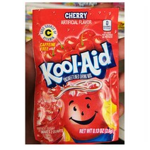 Kool-Aid Cherry unsweetened drink mix 쿨에이드 체리 달지않은 드링크믹스 0.13oz(3.6g) 4팩