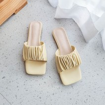 발편한 셔링 주름 뮬 1cm 여성 슬리퍼