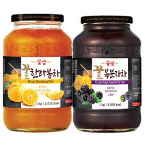 꽃샘 액상차 꿀한라봉차 1kg+꿀복분자차 1kg