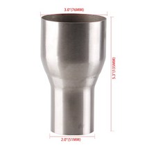 가변배기 자동차 머플러 마후라 매니폴드 스테인레스 스틸 OD:2 "2.2" 2.5 자동차 배기 감속기, 03 51MM-76MM