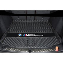 라오농 BMW X3 가죽 년형 카트리지는 브릴리언스 뉴 BMW 뉴 x3 전용 테일박스 튜 3D 자동차 트렁크 매트 풀커버, 블랙+화이트 매트