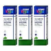 2080 자일리톨 키즈치약 80g, 3개