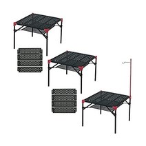 iClimb iClim 3 익스텐더블 폴딩 테이블 S 2 팩 연결 플레이트 랜턴 행거 번들 1개 많은 사람들을 위한 초경량 컴팩트 캠핑 배낭 여행 비치 콘서트 BBQ 파티