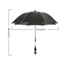 파라솔 야외용 자외선 차단 유연한 조정 가능한 액세서리 마운트 다용도 휠체어 선반 자전거 커넥터, 블랙 75cm, 협력사