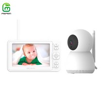 MAMON 베이비 모니터/ 5.0인치 LCD 화면/1080P/ 양방향 통화/원격 팬 틸트/전송 모드 2.4GHz/ 무선 적외선 야간 투시경 / 대용량 배터리, BM900
