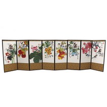 8폭 전통 장식 병풍 (4종) 풍속화 화조도 산수화, 3 화조도
