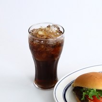 코카콜라 병모양 콜라컵 유리컵 쥬스컵 370ml, 1개