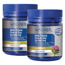 Wagner 와그너 밀크씨슬 밀크시슬 50000mg 리버 헬스 60캡슐 2팩