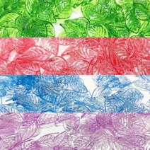 와컴 크런치 슬라임 재료 비즈 공예 데코덴 파츠 나뭇잎 4종 (100ml), 블루