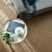 조립식 데크타일 18p 마루 바닥재 베란다 야외데코 헤링본, 베이지-18P