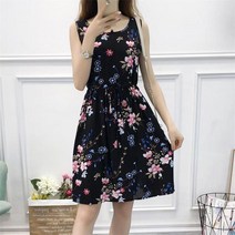봄원피스 정장 직장 중년여성 Kawaii-신상 우아한 패션 프린트 드레스 여성용 세련된 올 매치 로브 꽃무늬