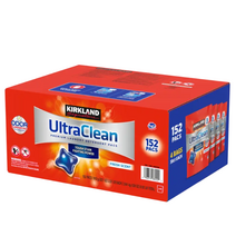 커클랜드 캡슐세제 울트라클린팩 152팩 코스트코 세탁 세제 드럼 일반 세탁기, 울트라 클린 152팩 x24G