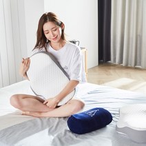 경추목베개 경추베개 메모리폼베개, 화이트