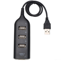 DFMEI 파우더 USB 허브 1- 포인트 쿼터 와이어 4- 포트 USB 세미퍼 USB 허브 USB 행 삽입, 하얀색
