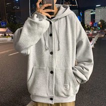 남녀 공용 루즈핏 후드 집업 겨울 캐주얼 점퍼 스타일 보세옷 나들이 귀여운남친룩코디