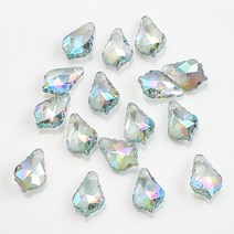 단일 구멍 매력 크리스탈 바로크 펜던트 메이플 리프 모양 유리 구슬 보석 만들기 목걸이 귀걸이 DIY 최고의 품질, [02] 15x22mm 10pcs, [12] CD31