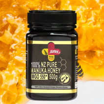 100% 마누카꿀 MGO 550 UMF 16 500g 1병 SPH 뉴질랜드산, 마누카꿀 500g 1병