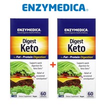 (1+1) 엔자이메디카 다이제스트 케토 Digest Keto 리파아제 바실러스서브틸리스 고초균 60캡슐 2팩