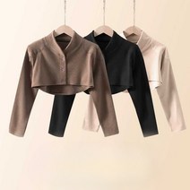 어깨 패드 수면 조끼 보온 노인 방한 경추, 브라운(카라 패치) M