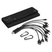 새로운 300W 접는 태양 전지 패널 5V 휴대용 전원 방수 접이식 USB 포트 충전기 휴대 보조베터리 전화, BLACK