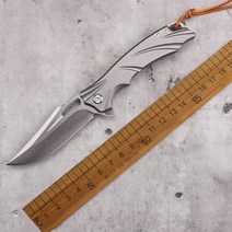 M390 스틸 접이식 나이프 야외 하이 컬러 티타늄 핸들 다 휴대용 EDC 도구
