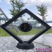 ForU577 무중력 솔라쇼케이스 양면 아날로그 데코시계 전자시계 탁상시계 미니 여행필수, 상세페이지 참조