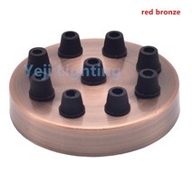 주차장 차광막 천장 램프베이스 케이블 와이어 그립이있는 멀티 캐노피 펜던트 조명 로즈 빈티지 플레이트, 02 black_03 3 holes