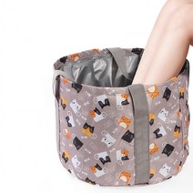 우리 옥스퍼드 휴대용 족욕기(35x27cm) (캣그레이)