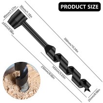 아이스오거 아이스드릴 오거드릴수동 오거 부시크래프트 핸드 렌치 나무 드릴 페그 도구 및 구멍 제조기, 02 25 x 230mm