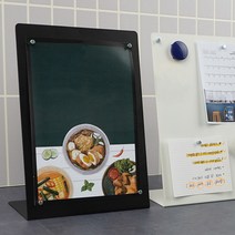 메탈 스탠딩 자석 메뉴판 만들기 술집 호프집 카페 디자인 셀프 식당 커피 미용실 네일샵 케이스 레스토랑 감성 테이블 고급 받침대 액자 보드 안내판 프레임 A5, 검정