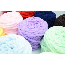 시중에 없는 굵기/ 리얼통통 수면사/ 단독판매/ 7-8mm 굵은 털실 통통한 수면사 수면실 극세사 마크라메실 겨울 뜨개실 목도리 담요 블랭킷 소프트베베 소프트붐붐 루피망고, 08 노랑