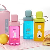 코멕스 네모물병 430ml 사각 보틀 트라이탄 국산, 민트고래
