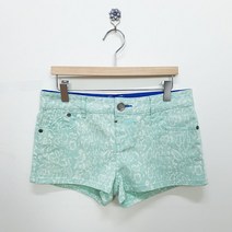 빈티지다온 엘록 밝은 민트색 여성용 반바지 XS