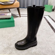 여성 가죽 레이스업 하이힐 마틴 롱 부츠 높이 워커 마틴 통굽 웨지 구두 패션 신발 225-250