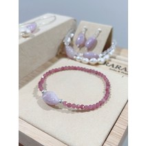 AA 쿤자이트 핑크 투어말린 토르말린 팔찌 S925