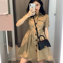 보헤미안 원피스 카고 여성 차오쿠 러블리블 클래식 프렌치 슬림핏 디자인감각 보이핏 볼륨 카라넥 2150300234