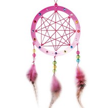 DIY 드림캐쳐 만들기 핑크 인테리어 방꾸미기, 없음