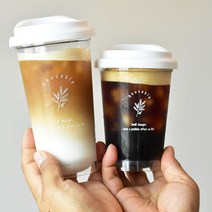 [미플래닛] 1+1 리프 리유저블컵 텀블러 [2size], 355ml(1P)+473ml(1P)