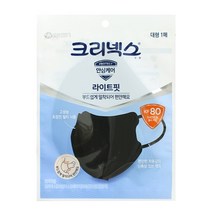 크리넥스 마스크 KF80마스크 황사 미세먼지 대형 블랙, 1매입, 30매