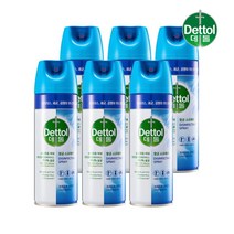 데톨 항균 스프레이 크리스프브리즈 450ml x6개 뿌리는 살균 소독