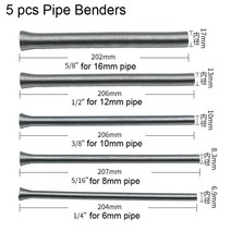 3in 1 구리 파이프 벤더 수공구 벤딩 머신 수동 튜브 브레이크 6mm 8mm 10mm 90/180 도 커브 펜치, 04 Copper Bender 5pcs